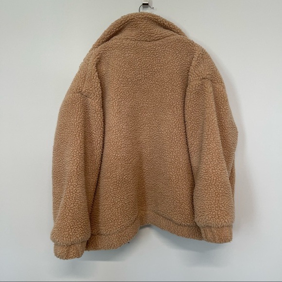 I.AM.GIA Pixie Pile Fleece Coat Tan Brown Zip Teddy Jacket Women’s Size Large - Picture 5 of 5
